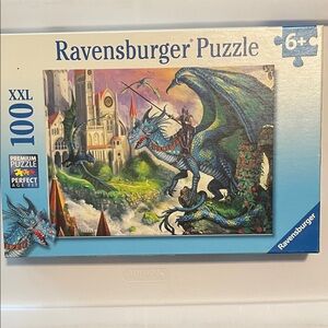 Ravensburger Blue and Green Dragon Puzzle. 6+ . 100 pieces